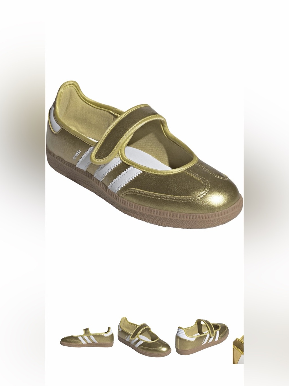 Gold Adidas Mary Jane Sambas Women’s 6.5